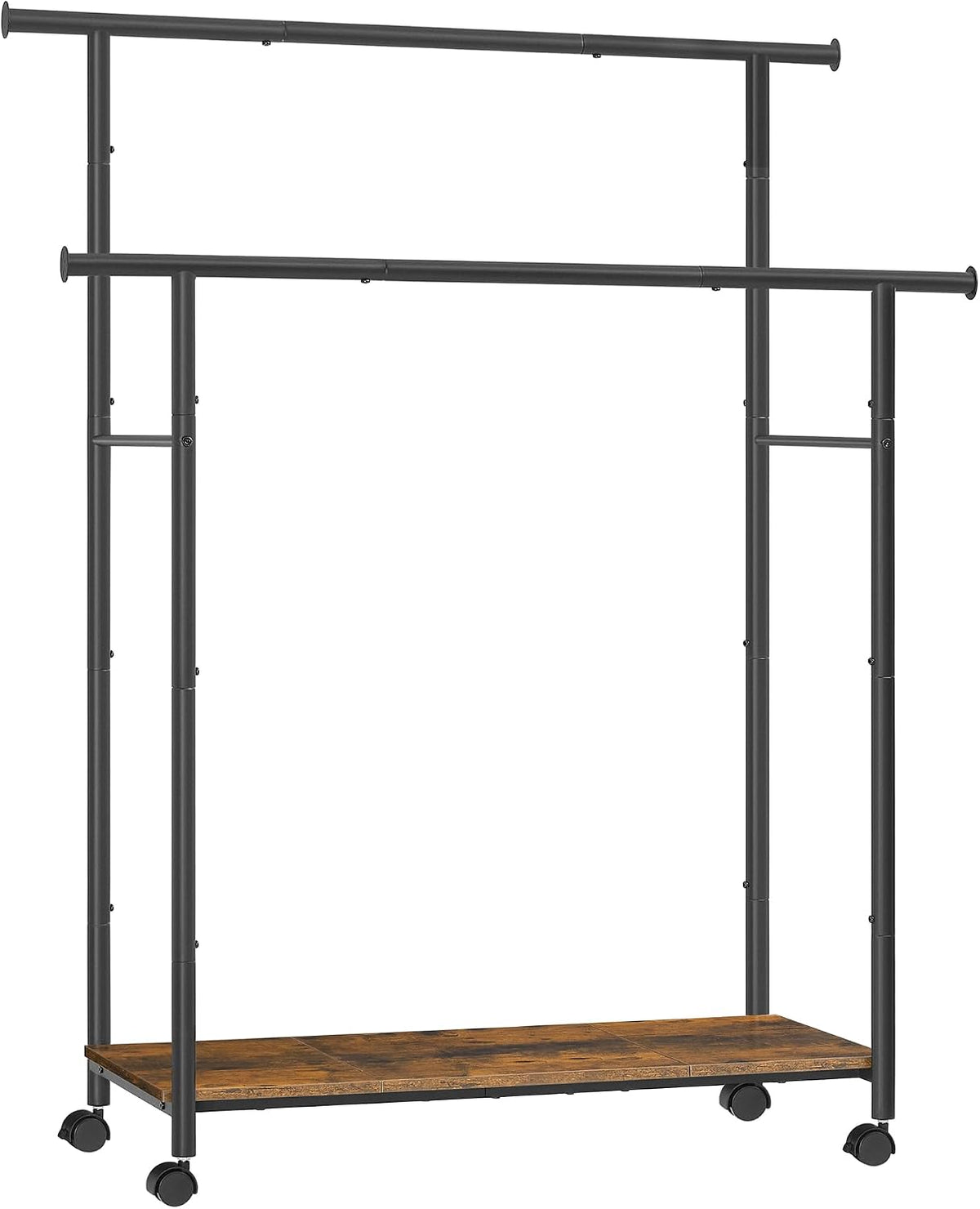 songmics clothes rack with wheels, steel garment rack, main product view