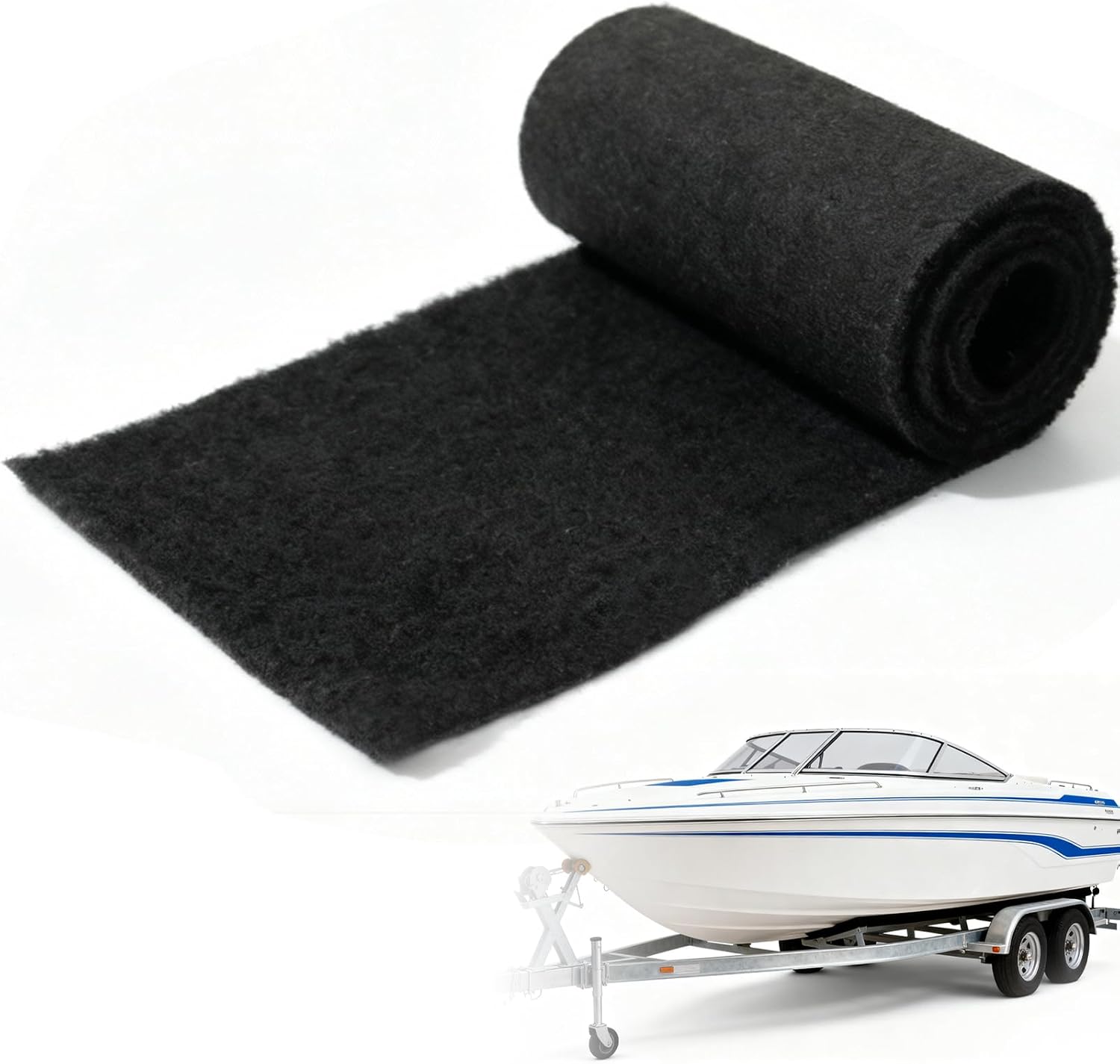 500g Boat Trailer Bunk Carpet, Ultra Thick Wear-Resistant Marine Carpet for Boats Lift Bunks, Shock Absorption Padding Mats Parts Accessories for Jet Ski, (30cm*9m)