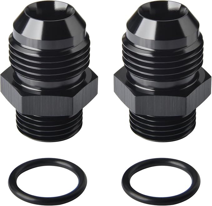 12AN Male Flare to 8AN 8 ORB O-ring Boss Fuel Rail Adapter Fitting Aluminum by Podavelle
