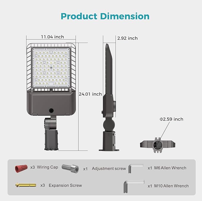 240W LED Parking lot Lights Commercial Area Oudoor Lighting LED Street Lights - Image 8