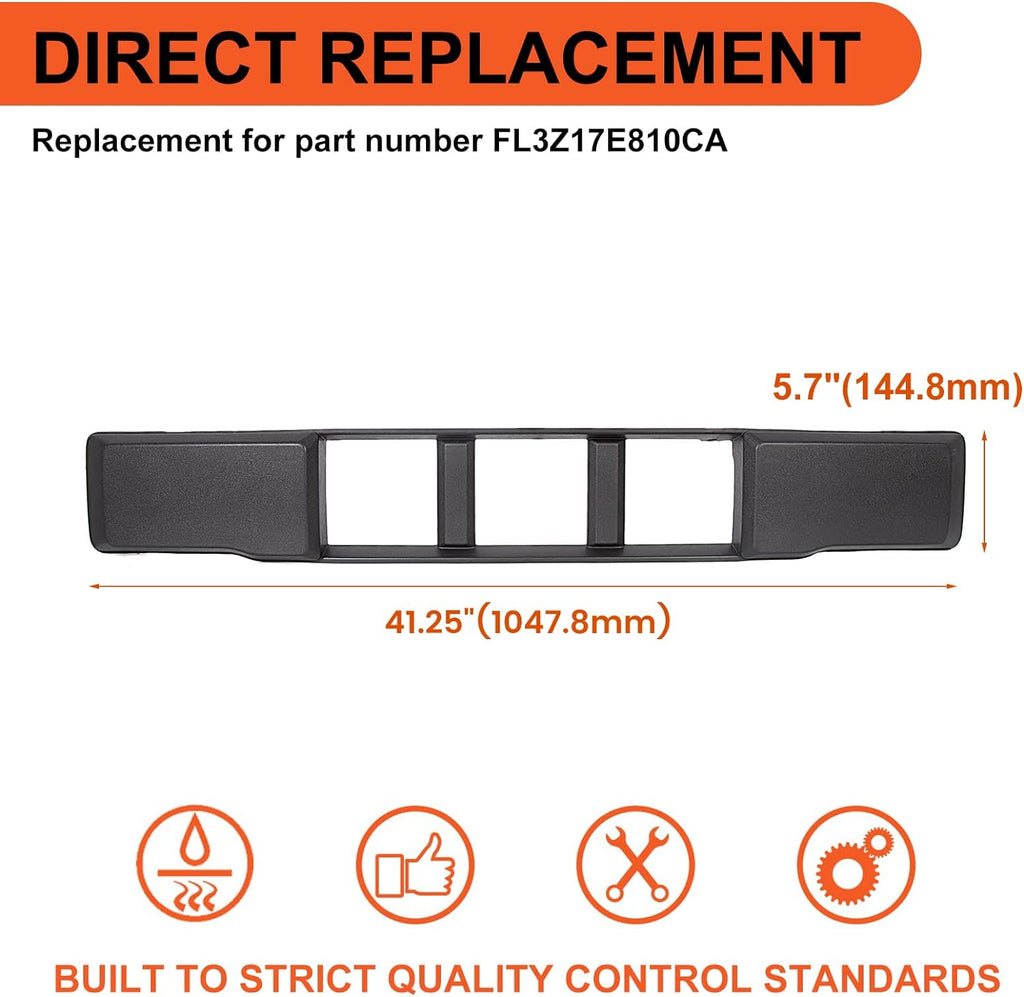 ECOTRIC Lower Grille Compatible With 2015-2017 Ford F-150 F150 Front Bumper Lower Grille Trim Panel Black Replacment for FL3Z-17E810-CA FO1044110