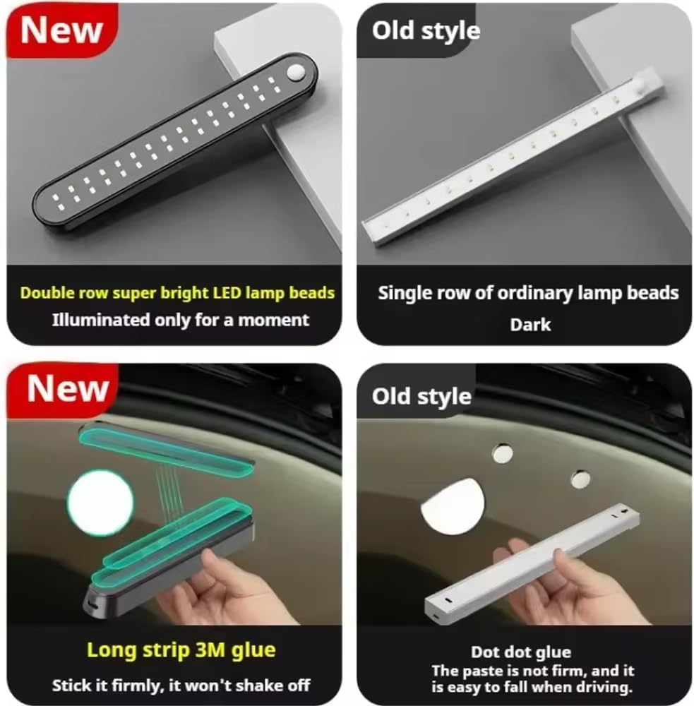 Car Trunk Automatic Sensor Light for Mercedes-Benz GLB 250 4MATIC 35 AMG (2019–2025), Car Trunk Led Light, Auto Ceiling Roof Lights, Magnetic USB Rechargeable, Portable Three Modes, White