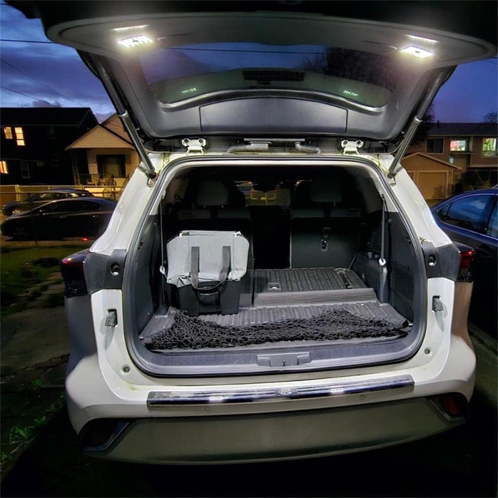 L2R for Toyota Highlander (2020-2023) Rear Trunk Cargo Celling White LED Light Tailgate Replacement Hatch Door Lamp Kit Car Accessories 1 Set Not Fit 2024 Only for Power Tailgate