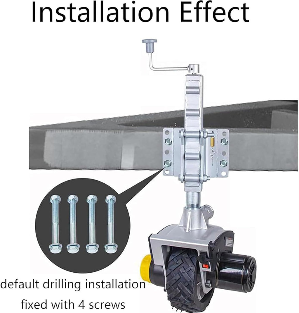 Electric Trailer Dolly with Wheel, Motorized Jack for Easy RV and Boat Moving, Adjustable Height Universal Fit