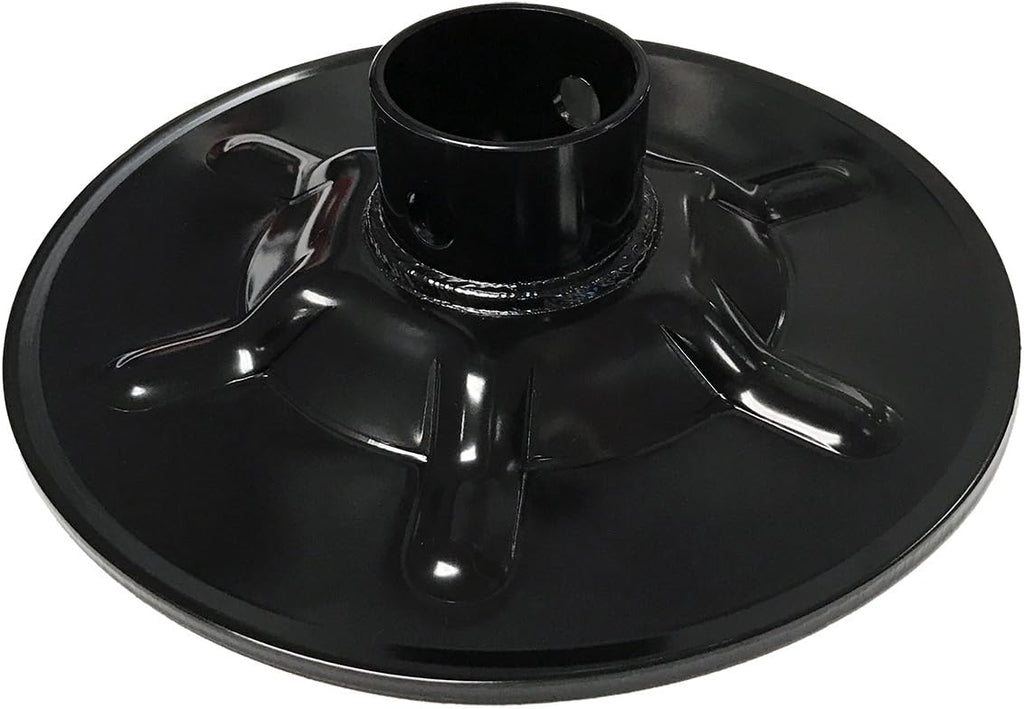 Lippert Components Hall Effect Ground Control 3.0 Replacement Rear Jack Foot Pad, 9" Diameter, Fits 2" I.D. Tube, Strong Black Powder-Coated Steel Construction, Easy Installation - 377962