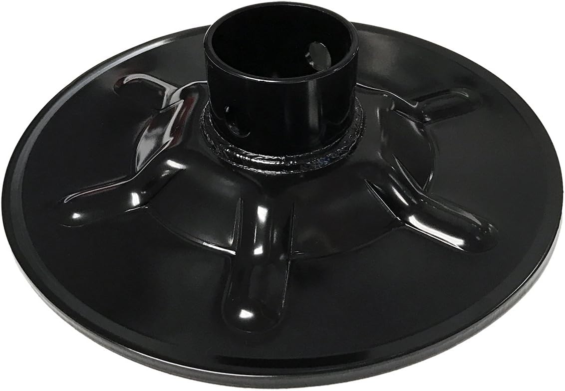 Lippert Components Hall Effect Ground Control 3.0 Replacement Rear Jack Foot Pad, 9" Diameter, Fits 2" I.D. Tube, Strong Black Powder-Coated Steel Construction, Easy Installation - 377962