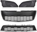PIT66 Front Bumper Grille Set Fit Chevy Sonic 2012-2016 Black GM1036139 | Upper & Lower Grille with Fog Light Covers, Fits Chevy Sonic 2012-2016, Front Bumper Replacement, Replaces 95215846, 95227395