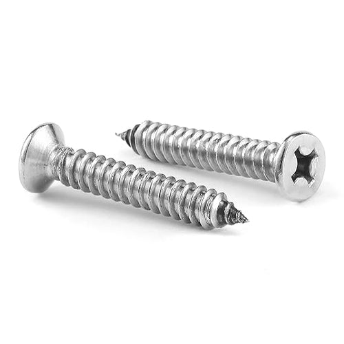 #8 x 1" Wood Screw 100Pcs 18-8 Stainless Steel Screws Flat Head Phillips Fast by SGTZH