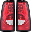 PIT66 Tail Lights Fit 2003 2004 2005 2006 Chevy Silverado | Fit 2003-2006 Chevy Silverado Rear Light Lamp Assembly Driver And Passenger Side Red Clear Lens GM2800174, GM2801174