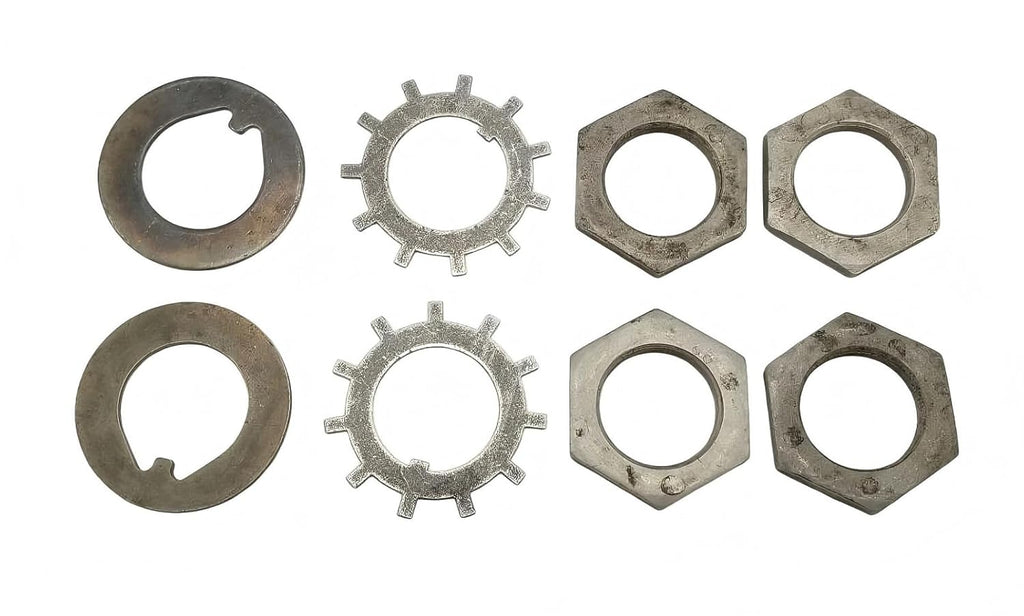 SEK-3-L2 1-3/4" Trailer Spindle Washer Nut Kit Round Spindle Axle 2 Wheel,for 10kHD 12k 13K 15k Heavy-Duty Trailer axles,RV Camper Complete Spindle Nut & Washer One-Axle Set