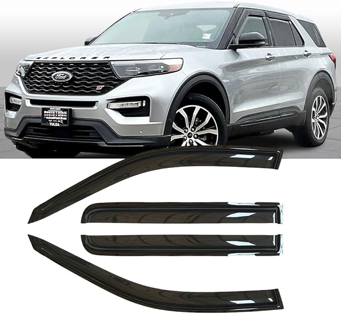 94332 Side Window Visor Wind Vent Deflector fit by Puermto