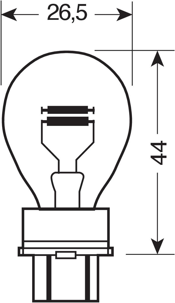 Lampa 58089 Lampada 2 Filamenti, P27, 7W, 12V