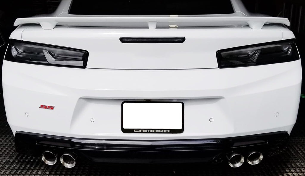 iJDMTOY Black Smoked Lens Rear Bumper Reflector Lenses Compatible With 2016-up Chevrolet Camaro, OE-Spec LH RH Assembly