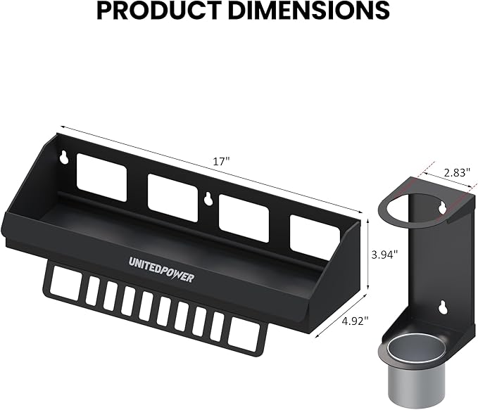 UNITEDPOWER 6 Quart Motor Oil Storage Rack, Bottle Shelf Mount Caddy - Image 2
