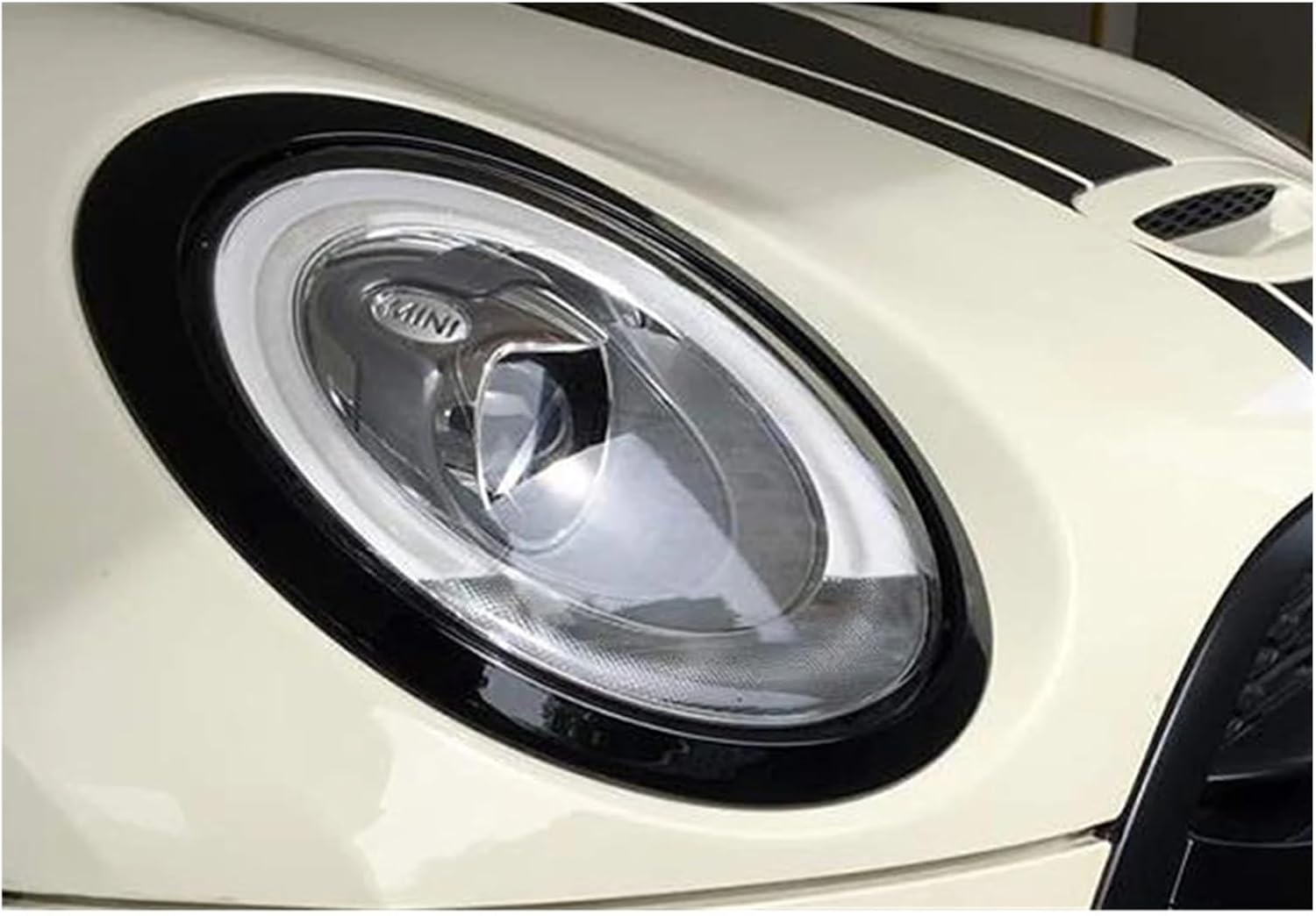 4pc Headlight+Taillamp Cover Trim Compatible For Mini Cooper F54 2015-2020 Clubman Car Front Head Light Bezel+Rear Lamp Frame Sticker Strip(Glossy Black)
