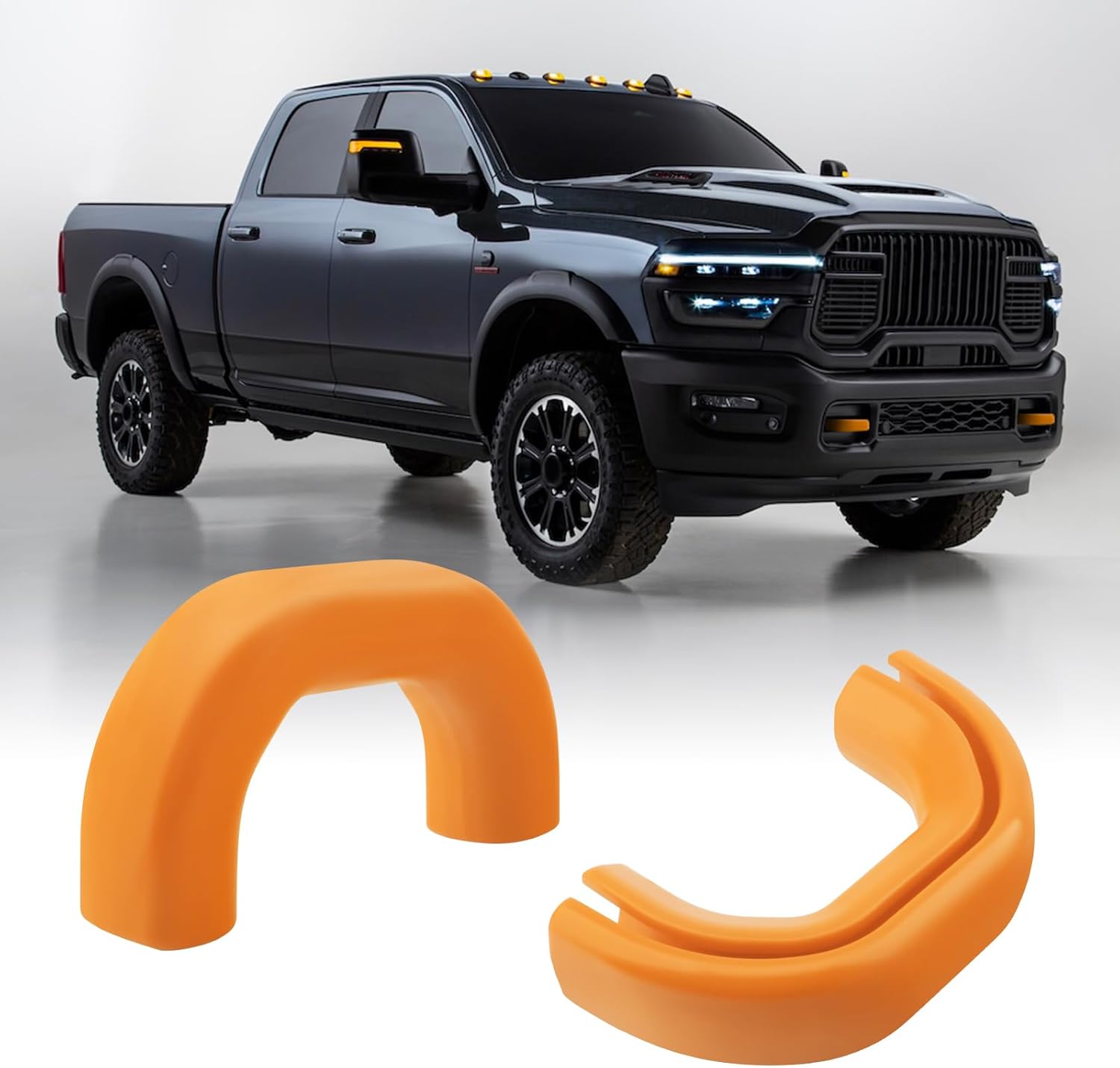 Front Tow Hooks Covers for RAM 2500/3500 2019-2026, Hitch Cover Customized Car Tow Hooks Compatible with RAM 2500/3500 Accessories 2019-2026 (Orange)