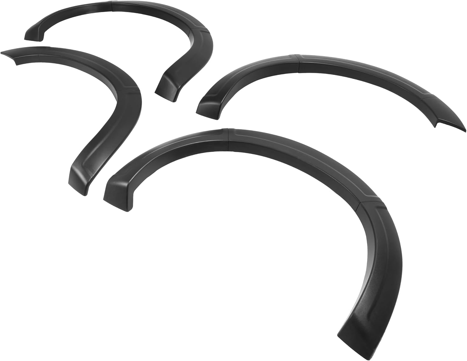 ALMULOO 4Pcs Fender Flares Compatible with 2011-2016 Ford F-250 F-350 Super Duty Wheel Arch Covers Plastic(PP) Textured Black