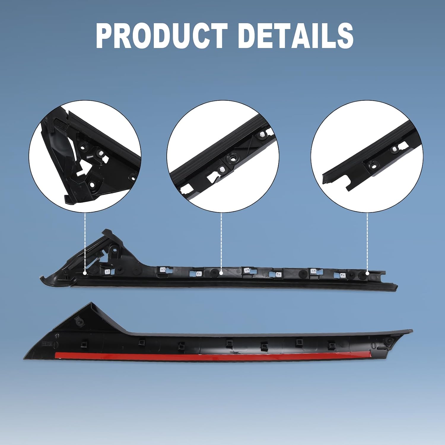 A-Pillar Molding Trim Kit Outer and Inner Trim Set Replacement for 2011-2019 Ford Explorer 4 Door Utility (Left & Right) Replaces 926-451 926-450