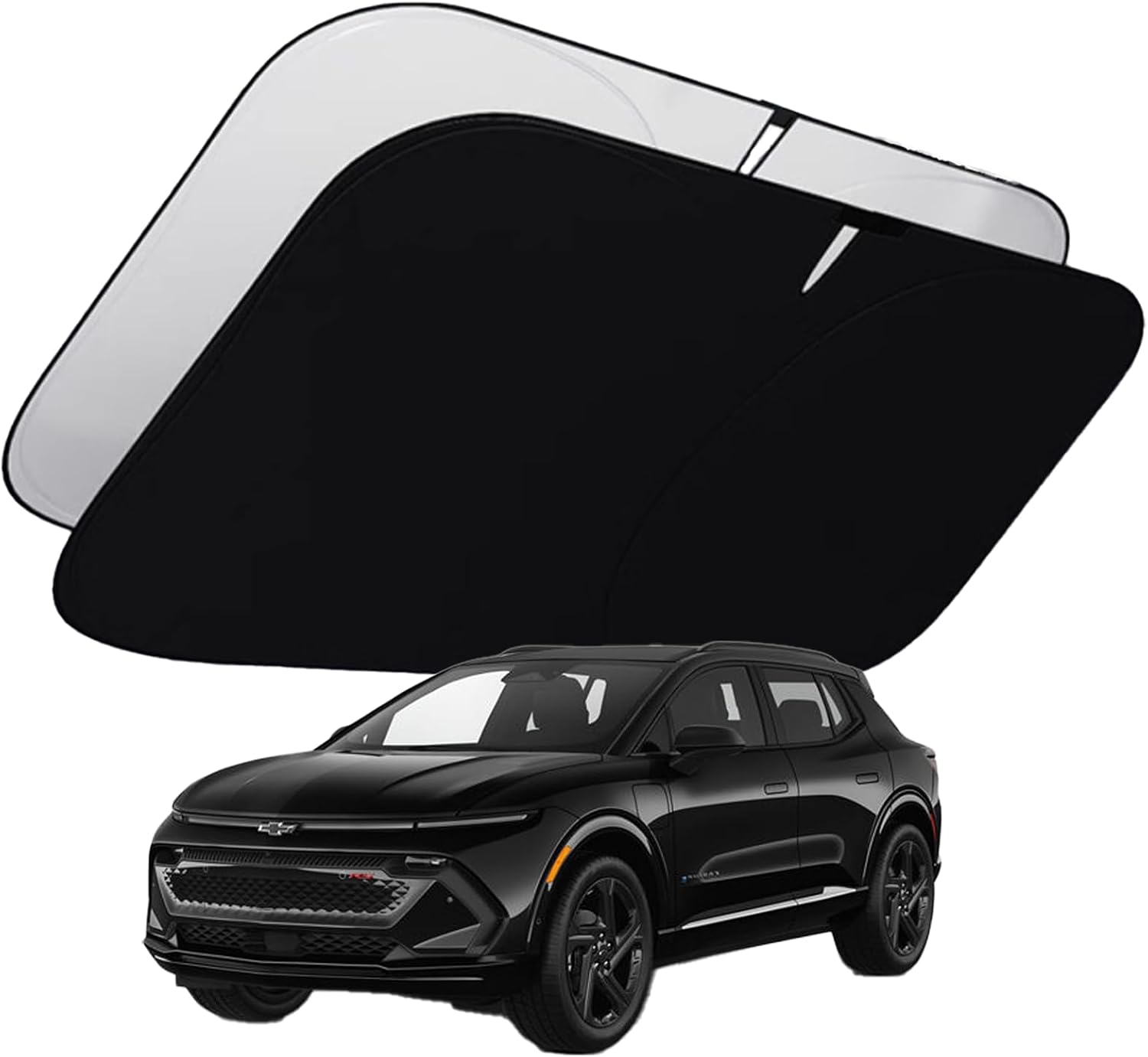 oricarmes Precisely Designed for 2025 2026 Chevy Equinox ev Sunshade 99% UV Blocking Chevy Equinox ev Accessories Windshield Sun Shade Custom Fit & OEM-Approved Design