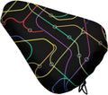 Bicycle Seat Cover Fits Stationary Cruiser Indoor Outdoor Padded Bicycle, Rainproof Waterproof Network Subway Art Bike Cushion Saddle Cover