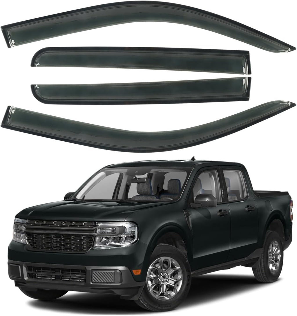 4PCS Window Rain Guards Fit for 2022 2023 2024 2025 Ford Maverick XL XLT Lariat
