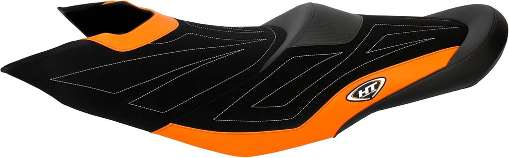 Hydro-Turf Premier Seat Cover compatible with Sea-Doo 09-12 RXT-IS / 10-15 RXT 260/X 260/ WAKE PRO 215 12-15 RXT-X as 260 (Black/Orange)