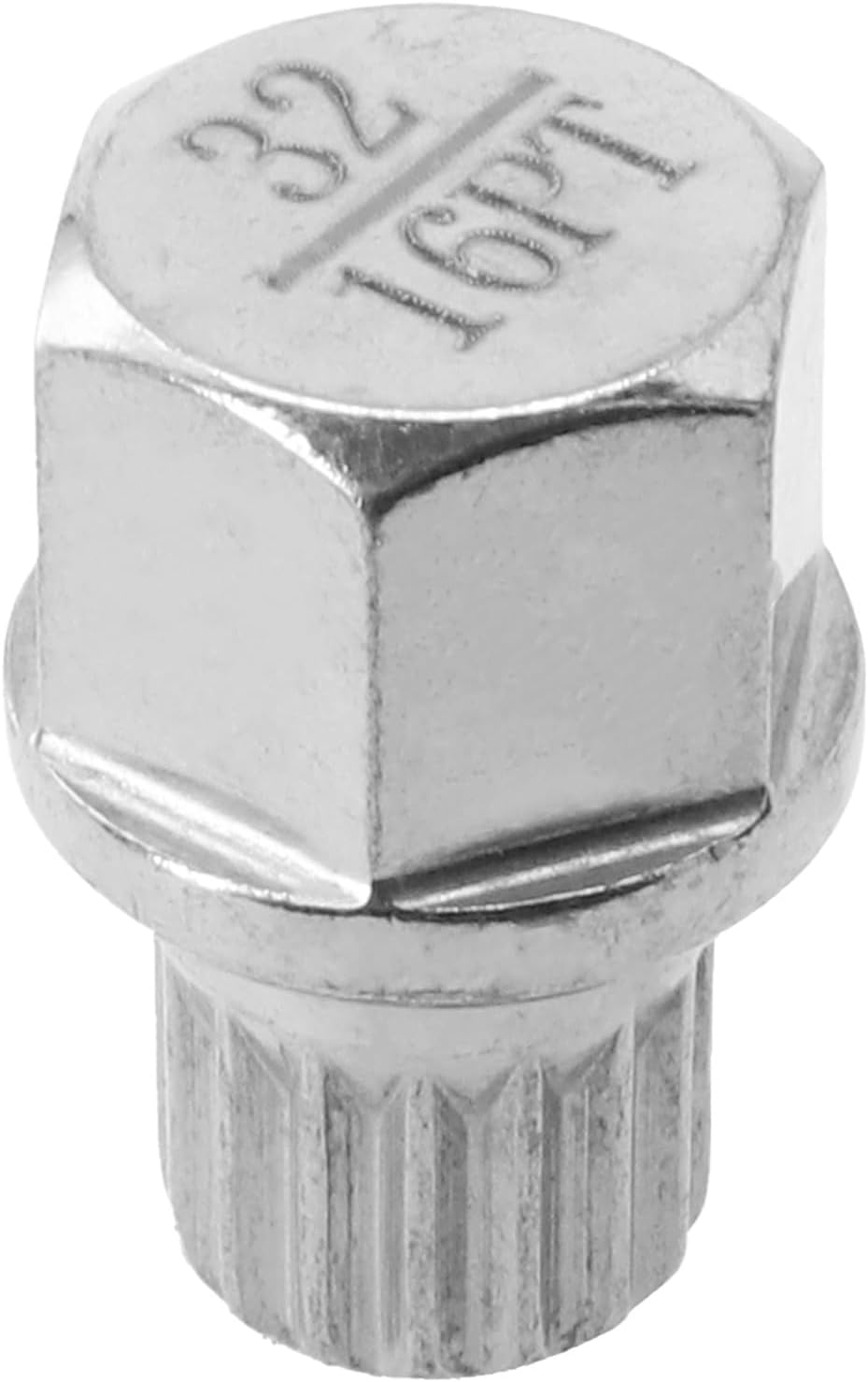 32/16PT Wheel Lock Key for, Steel Anti-Theft Lug Nut Removal, Rustproof Silver Socket Adapter for Car for Tire Screw Installation