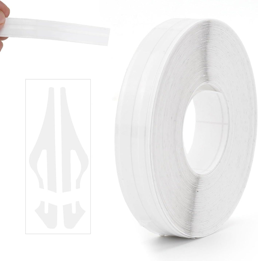Pinstriping Tape with 1 Sticker, Auto Pinstripe Tape - PVC Car Pin Stripe Vinyl Emblems Trim Decal Stickers for DIY Musical Instrument Motorcycle Auto (White)