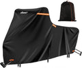 Motorcycle Cover Heavy Duty, 420D Motorcycle Cover Waterproof Outdoor with Nano Coating, 5 Reflective Strips and Air Vents, Dirtbike Cover (Black 3XL)