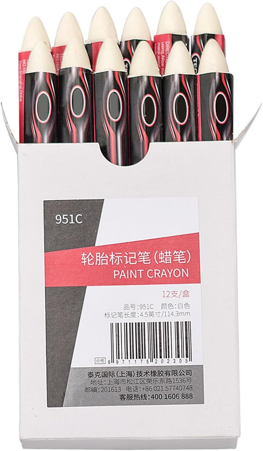 Ergonomic Heavy Duty Tire Marking Labeling Pen Double Tip Design Weatherproof Wax for Rough Surfaces Long Lasting Tire Marking