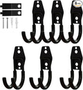 Garage Hooks, 6 Pack Small Round Wall Hooks by CRXCRC