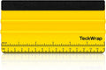 TECKWRAP Squeegee for Vinyl Felt Squeegee Scraper Tool for Decals, Inkjet Sticker Paper, and Wallpaper - 6"x2.9", Scratch-Free Application (Yellow)