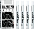 4Pieces Paint Pen for Car Tires, White Paint Pen Waterproof Tire Marker Lettering Paint Pen