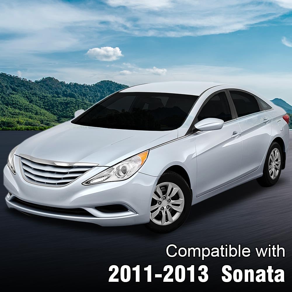 PIT66 Front Grille Hood Moulding Fit Hyun.dai Sonata 2011-2013 Chrome Trim | Grill Fit Hyun.dai Sonata GL, GLS, Limited, SE (2011-2013) and 2.0T, 2.0T Limited (2011-2012). Replaces 863553S101, HY1235101