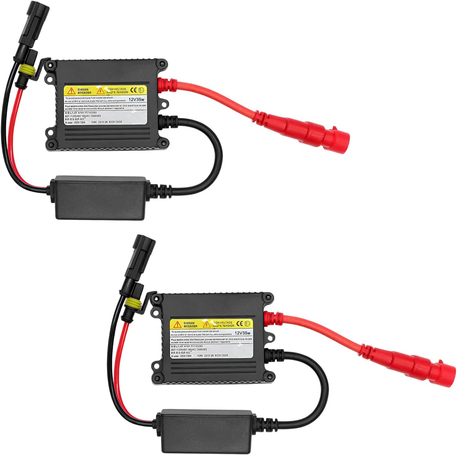 2PCS DC 12V 35W Xenon HID Ballast, Ultrathin HID Ballast Control Unit Automotive Headlight Stabilizer, Super Slim Design Xenon Lamp Replacement Ballast Kit, Car Accessories
