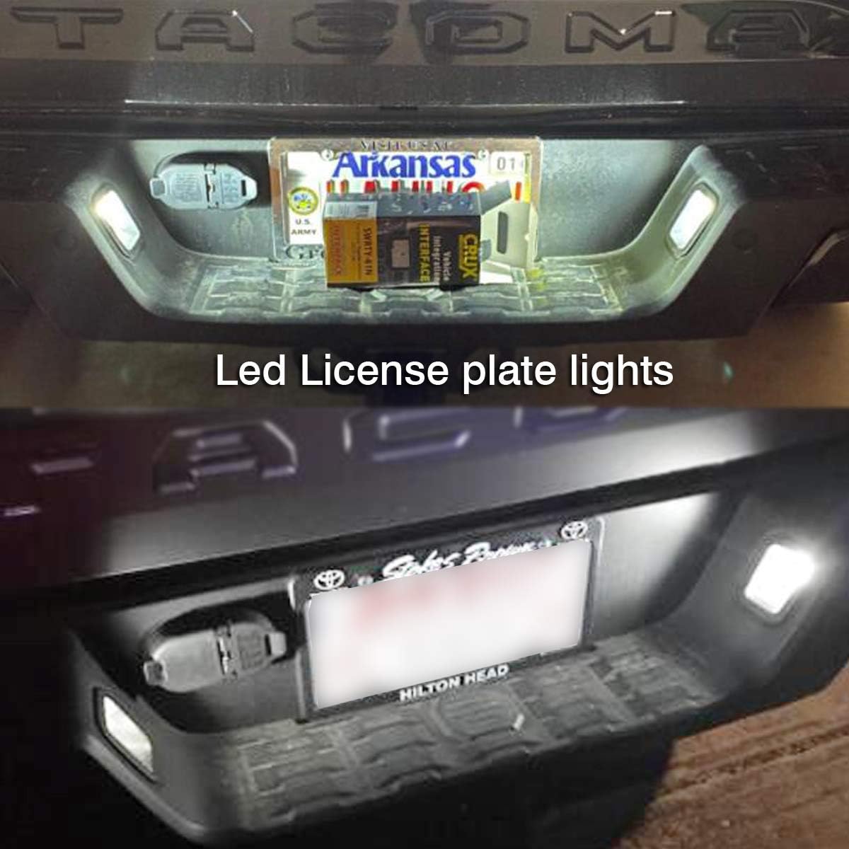 iBrightstar Super Bright LED Bulbs Package Kit Accessories Fit for Toyota Tacoma 2005-2021 Interior Map Dome Lights + Vanity Mirror Lights + License Plate Lights + Back Up Reverse Lights, White
