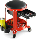 S AFSTAR Garage Shop Roller Seats, Adjustable Pneumatic Rolling Creeper Stool by Safstar