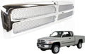 Front Grille Assembly Compatible With Dodge Ram 1500 Grill 1994-2002 / Ram 2500 3500 1994-2001 With Chrome Frame Shell With Chrome Honeycomb Mesh Insert (Except Sport Package)