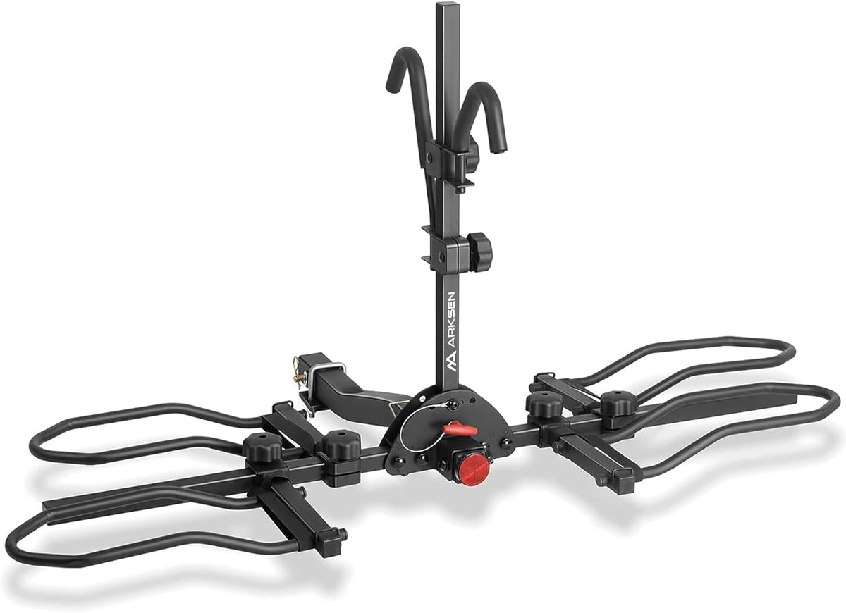 Arksen Hitch Mounted Bike Rack Smart Tilting 2-Bike Platform Style 150 lbs