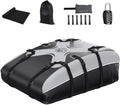 Sailnovo Car Rooftop Cargo Carrier Bag,20 Cubic feet Soft Waterproof Car Roof Bag with Strap,Anti-Slip Mat,Padlock,Foldable Car Top Carrier for Most Vehicles with/Without Rack (Black)