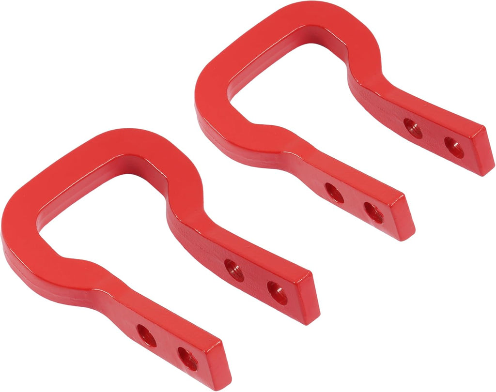 ALMULOO 2PCS Front Tow Hooks Compatible with 2023 2024 Chevrolet Colorado/2023-2025 GMC Canyon Replacement for 85137122 Steel (Red)