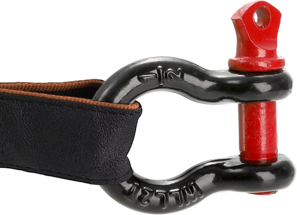 Bekith 6 Pack 1/2" D Ring Shackle 2.0 Ton (4,000 lbs) Capacity with Screw Pin Heavy Duty Shackles for Tow Strap, Winch, Off-Road Truck Vehicle Recovery