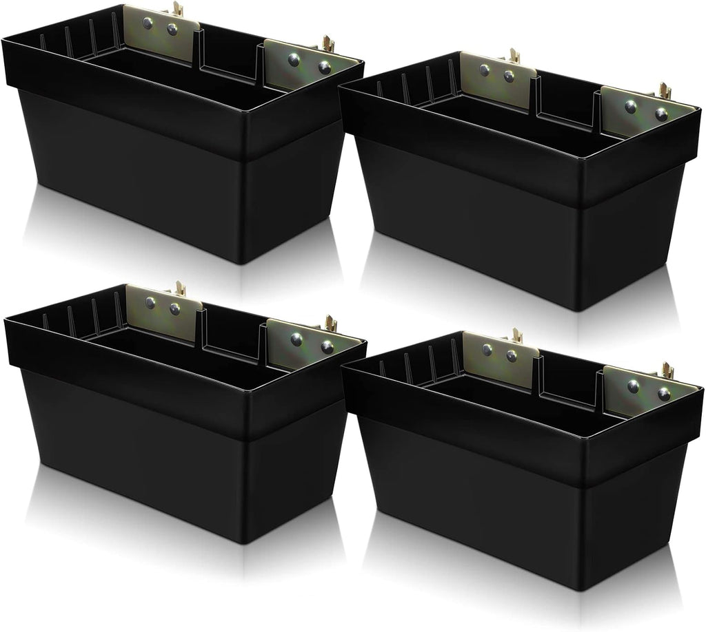 BBTO 4 Piece E-track Basket Storage Bin E Track Accessories Storage Box for Enclosed Trailer Workshop Garage Tool Organizer
