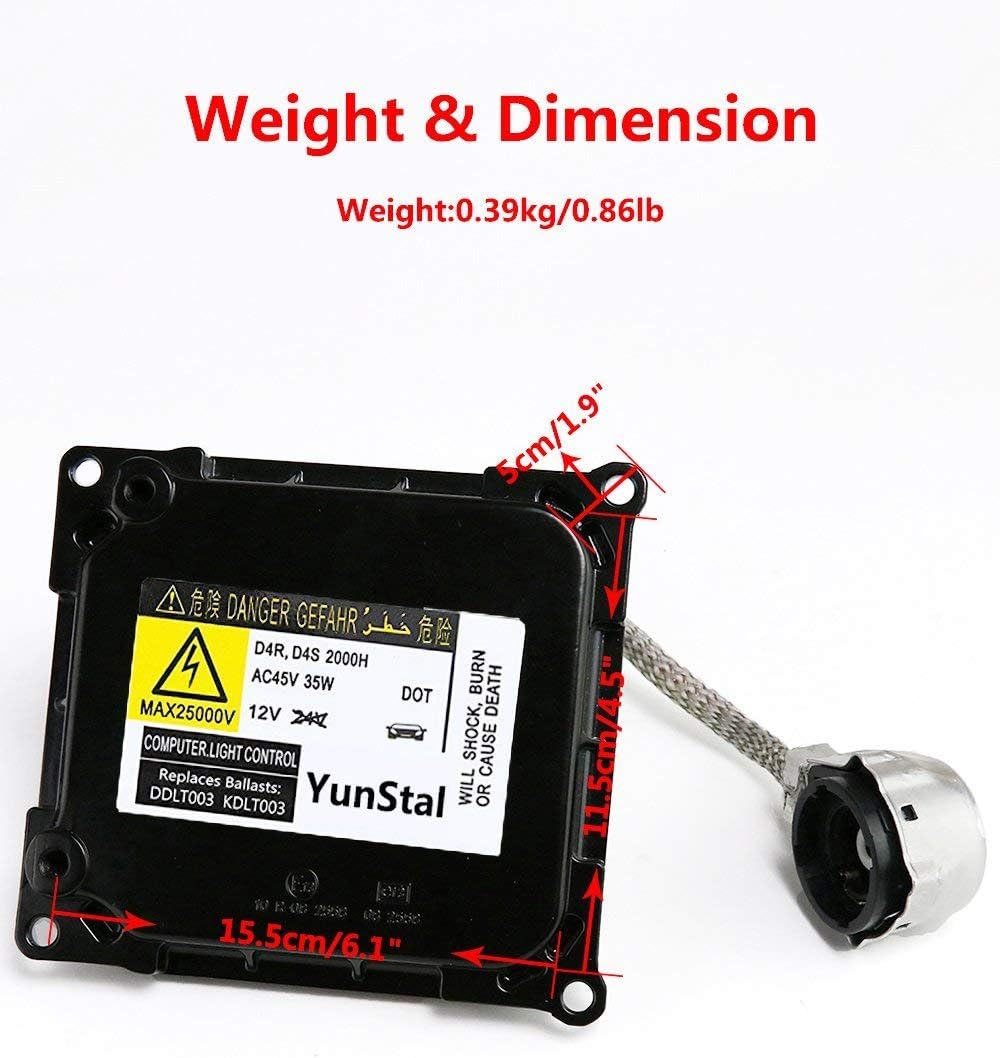 KDLT003 DDLT003 85967-52020 Xenon Headlight Ballast Control Unit Module with Fast Startup Safe Stability for IS250 IS350 RX350 GS300 GS430 ES350 Toyota Prius Avalon Solara Venza