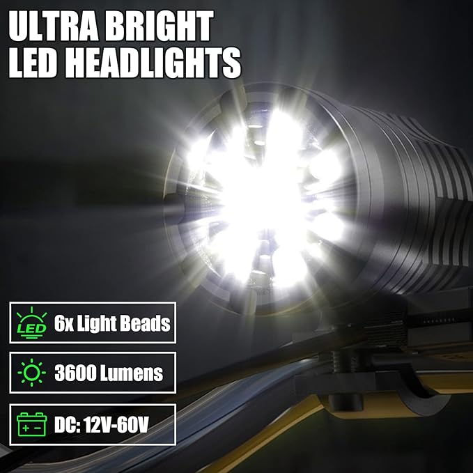 Motorcycle Driving Lights 12-60V 40W 3600LM LED Fog Lights - Image 2