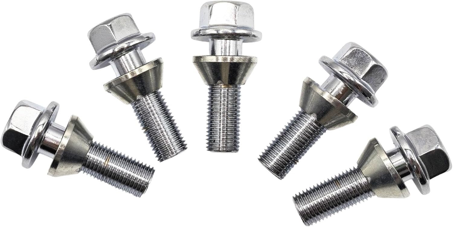 M14x1.5 Wheel Lug Bolts Nuts Hub for Volvo S60 2011-2018 5pcs | 31423735, for Volvo S60 2019-2020 for Volvo S80 2015-2016 for Volvo S90 2017-2020