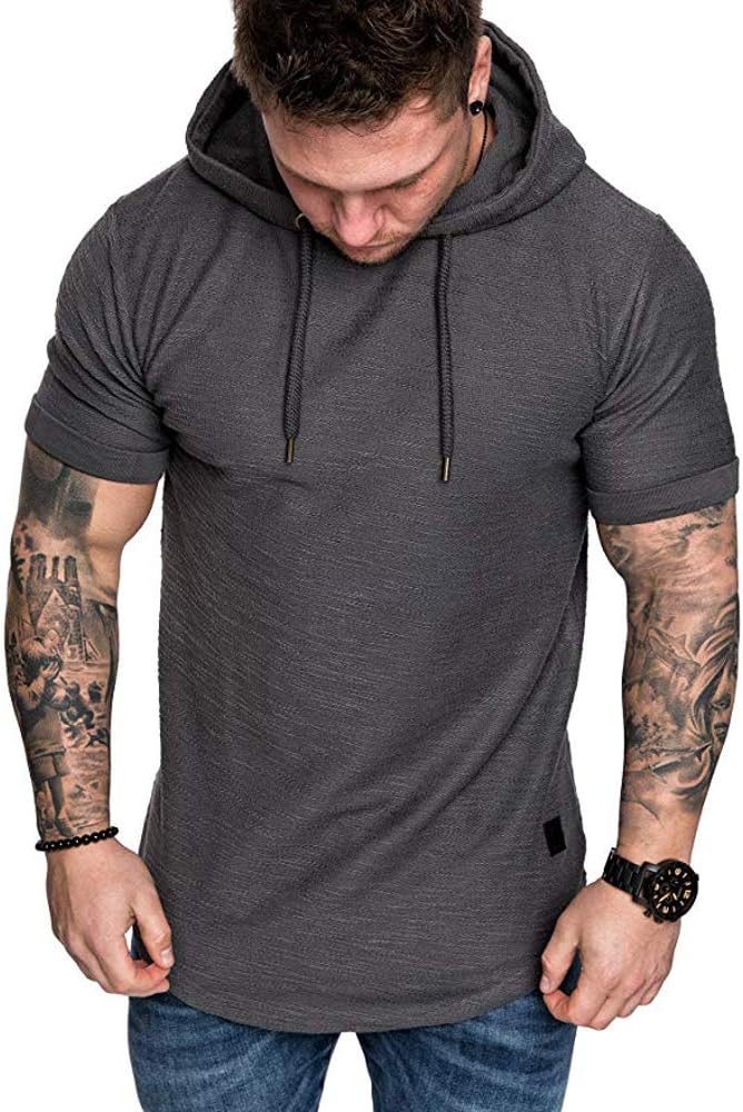 Lexiart Mens Fashion Athletic Hoodies Sport Sweatshirt Solid Color Fleece - Image 3