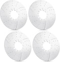 Threlaco 4 Pack 5th Wheel Hitch Lube Plate 10 Inch RV Camper Trailer Fifth Wheel Disc Lube Plate Accessories for Trailer Safety Kit Eliminates Grease, 3/16 Inch Thick, White