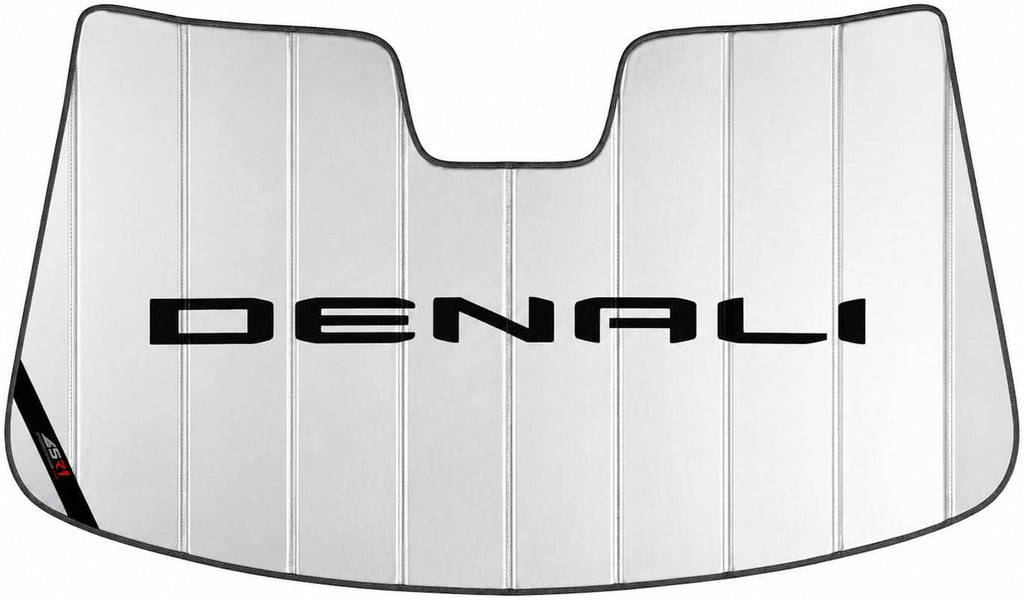 SR1 Performance USA GMC Sierra Denali Windshield Sunshade for 2019-2026 Sierra 1500, 2500HD, 3500HD Denali – Insulated Foldable Accordion Style Silver Custom Fit Sun Shade – Blocks UV Rays