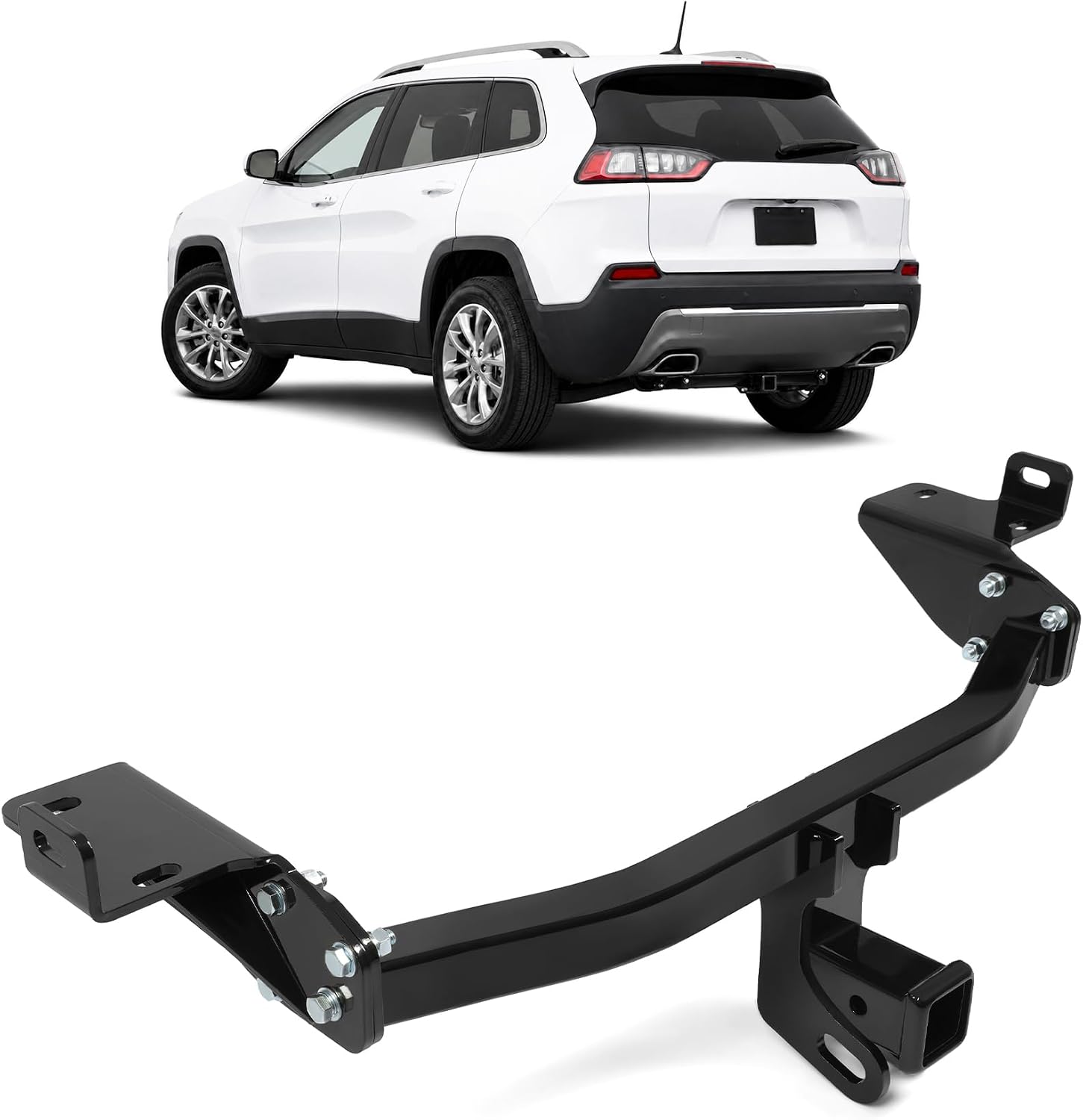 HECASA Class 3 Trailer Hitch Compatible with 2014-2018 Jeep Cherokee Trailer Tow Hitch 2 Inch Receiver Powder Coated Black
